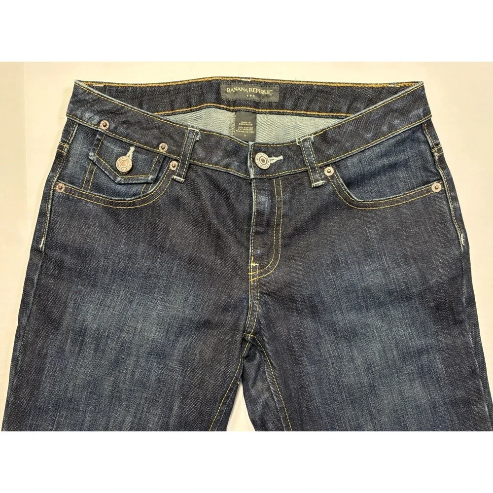 Banana Republic Bootcut Jeans‎ Women's Size 2 Dark Wash Stretch Denim 28x32